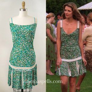 2000s Green Floral Dress As Seen On Marissa On The OC & Reba (US 8) fits S/M